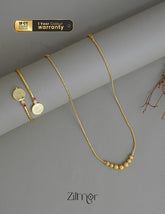 KY1011777- Gold Plated Necklace & Lakshmi coin Bangle combo 1-Zilmor